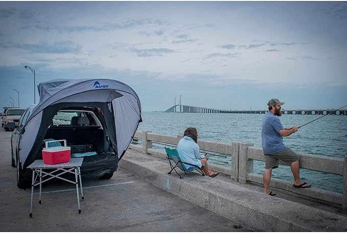Napier Sportz Cove SUV Tailgate Tent with Awning Shade and Mesh Screen Door (Mid to Full Sized SUV's and Minivans)