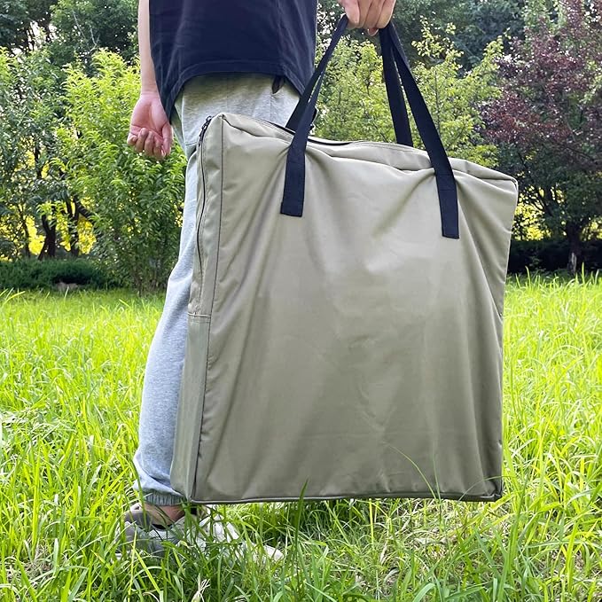 Wide Folding Director Chair with Table, Outdoor Camping Chair for Adults with Cup Holder Load 330 Lbs, Portable Lightweight Chair for Outside with Carry Bag for Patio, Green-2Pack