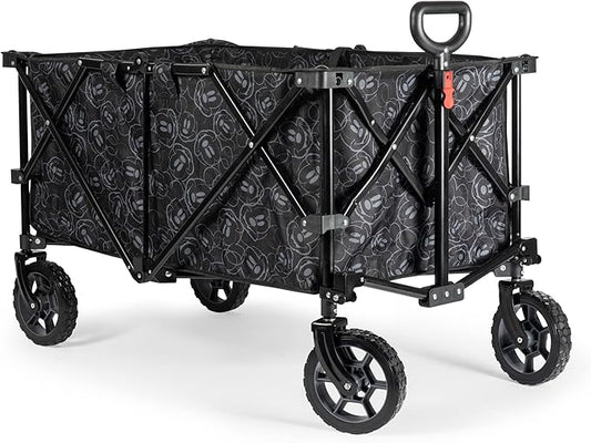 PICNIC TIME Disney Mickey Mouse Adventure Wagon XL, Folding Wagon, Beach Wagon, Sport Utility Wagon, (Black)