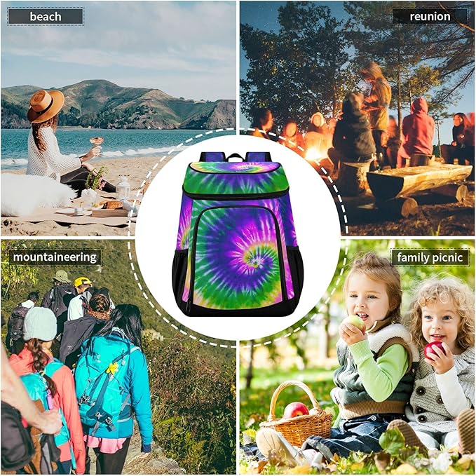 Cooler Backpack Insulated Leak Proof Beach Cooler Bag 30 Cans Waterproof Lightweight Soft Lunch Picnic Cooler for Men Women