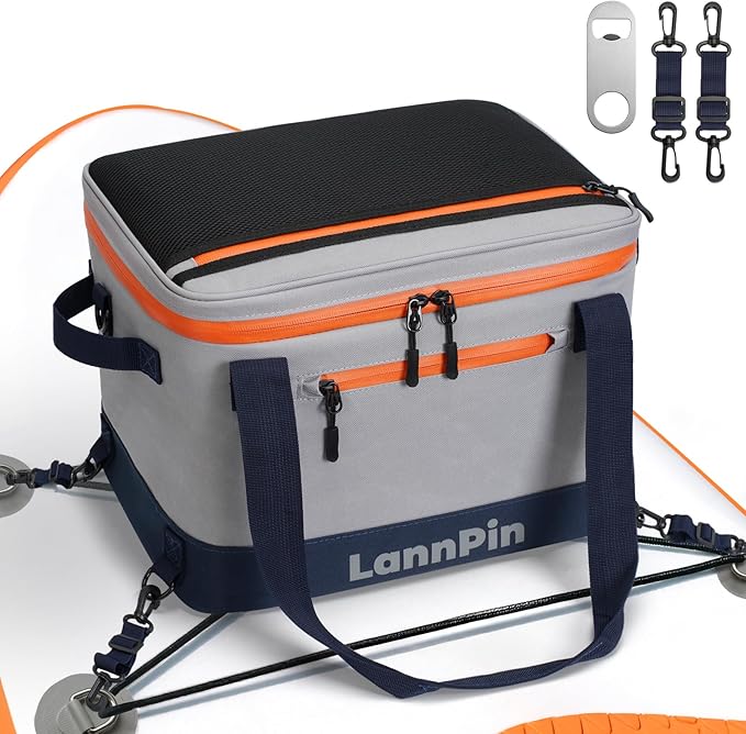 Paddle Board Cooler Waterproof Large Capacity SUP Deck Coolers, Leakproof Kayak Cooler Accessories Premium Insulated Cooler for Paddleboard Accessories,Drinks | Quality Clips& Bottle Opener Included