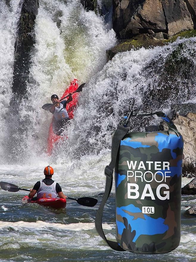 YDYJKI Waterproof Dry Bag Backpack 2L/5L/10L/20L/30L Floating Roll Top Dry Compression Sack Keeps Gear Dry for Kayaking Beach Rafting Boating Hiking Camping and Fishing with Waterproof Phone Case