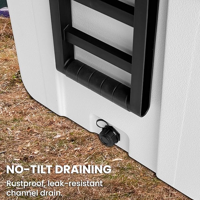 34-127 Quart Insulated Portable Cooler with Heavy Duty Wheels Keeps Ice for up to 5 Days, Great for Drink, Beach, Camping, Tailgating, Sports, & More