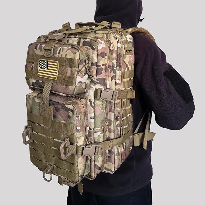 MOLLE Assault Pack, Tactical Backpack Military Army Camping Rucksack, 3-Day Pack