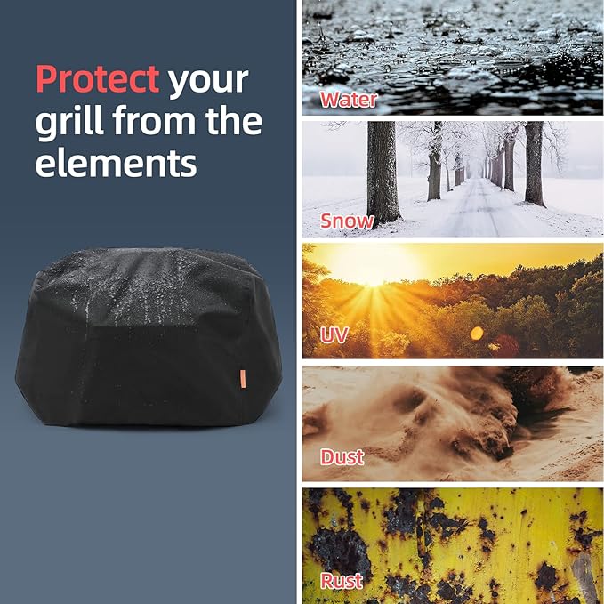 Waterproof Cover for Ninja Woodfire Pro Premium XL Outdoor Grill, Outdoor Grill Accessories for Ninja Wood Fire Smoker Air Fryer OG900/800 Series, Windproof with Drawstring Closure (Cover Only)