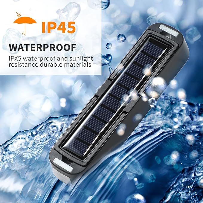 Solar Rechargeable Camping Lantern - 2000 Lumens, 4 Light Modes, Portable Power Bank (Black)