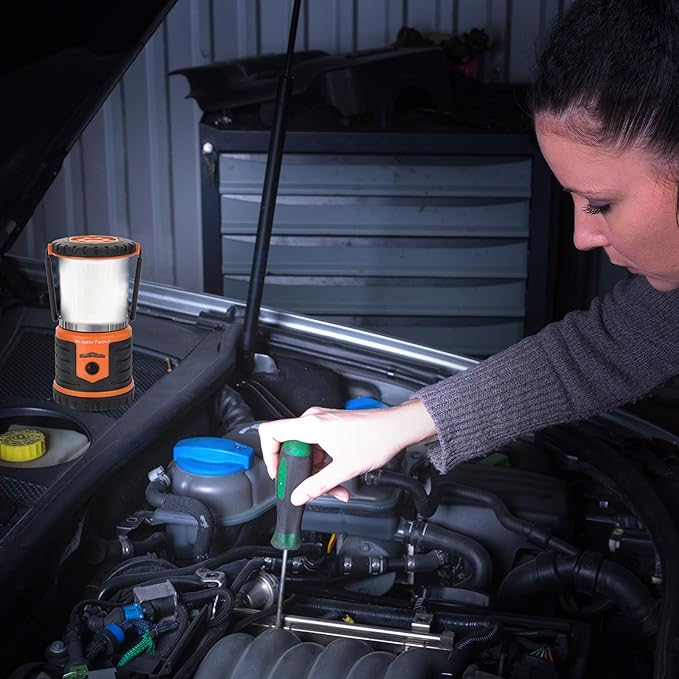 Blazin Bolt Rugged USB Rechargeable Lantern | 400 Lumen | 400 Hours of Light | 6000mAh Power Bank | 6 Modes | Camping, Emergency, Power Outage, Storm, Blizzard, Hurricane Survival