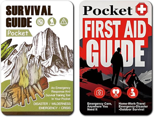 Tiny Pocket Survival Guide EDC Survival Kits Military Grade for Field Emergency, First Aid, Disaster, and Rural Urban Preparedness