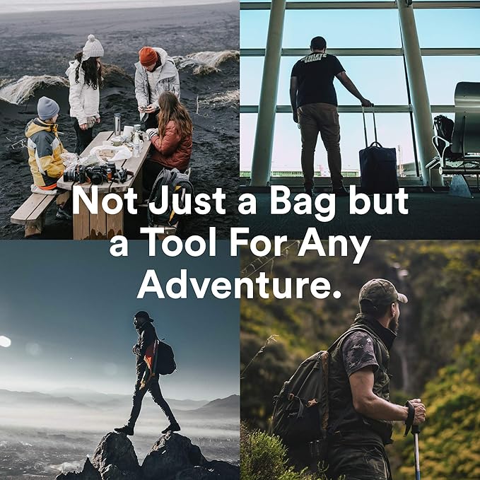 Fitdom Tactical Toiletry Bag Dopp Kit Case For Men. Perfect For Travel & Storage. Fits Large & Small Cosmetic Makeup, Clipper, Toothbrush, Shower, Shaving & Grooming Care. Best Overnight Organizer