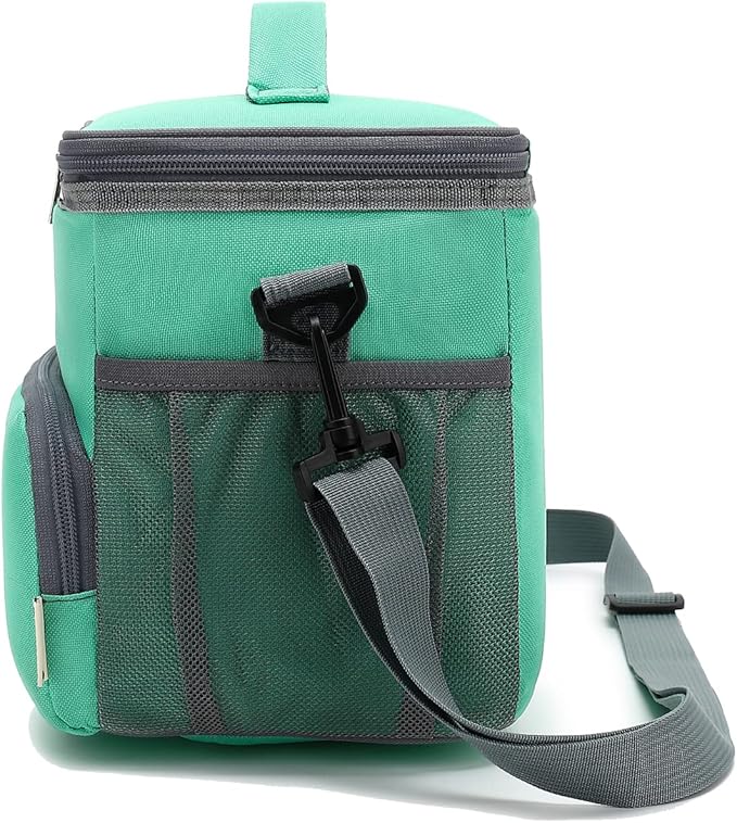 Insulated Lunch Bag for Adult/Women/Men, Reusable Large Lunch Box Cooler Soft Tote, Thermal Meal Prep Lunch Pail with Adjustable Shoulder Strap for Picnic/School/Travel/Office, Green