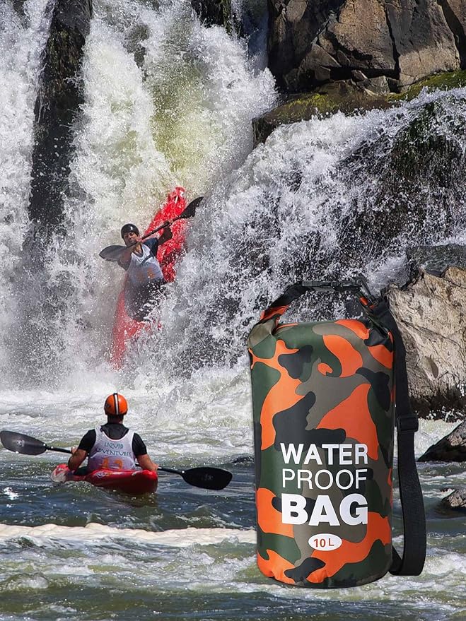 YDYJKI Waterproof Dry Bag Backpack 2L/5L/10L/20L/30L Floating Roll Top Dry Compression Sack Keeps Gear Dry for Kayaking Beach Rafting Boating Hiking Camping and Fishing with Waterproof Phone Case (