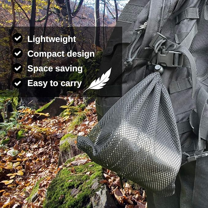 BeGrit Camping Cups Mugs Stainless Steel Camping Pot Food Grade Metal Camping Cookware with Folding Spoon, Vented Lids