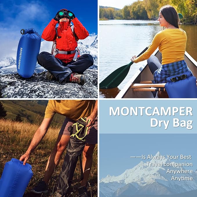 30D Nylon Waterproof Dry Bag-Extra Large Waterproof Storage Sack with Roll Top Closure-Suitable for Long Hiking, Camping, Kayaking and Beach-Float on Water(35L/Blue)