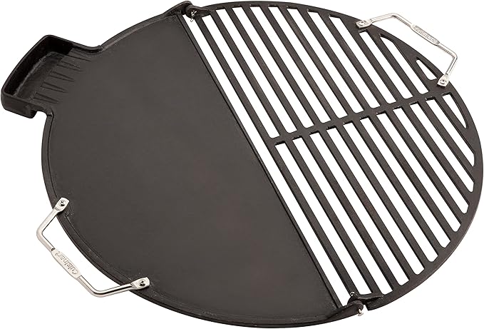 Cuisinart CHA-830 Cleanburn Fire Pit Griddle & Grill Top, Pre-Seasoned Cast Iron