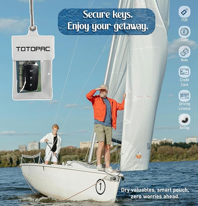 Waterproof Car Key FOB Pouch Submersible Dry Bag Holder for ID Credit Cards Cash Keys Case Swim Surf Floating Wallet