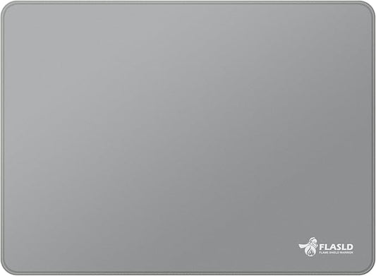 FLASLD Under Grill Mat 36x48 Inch, BBQ Grilling Pad Washable Floor Mat to Protect Decks and Patios from Grease Splatter and Grill Heat, Fireproof Fireplace Hearth Mat, Gray