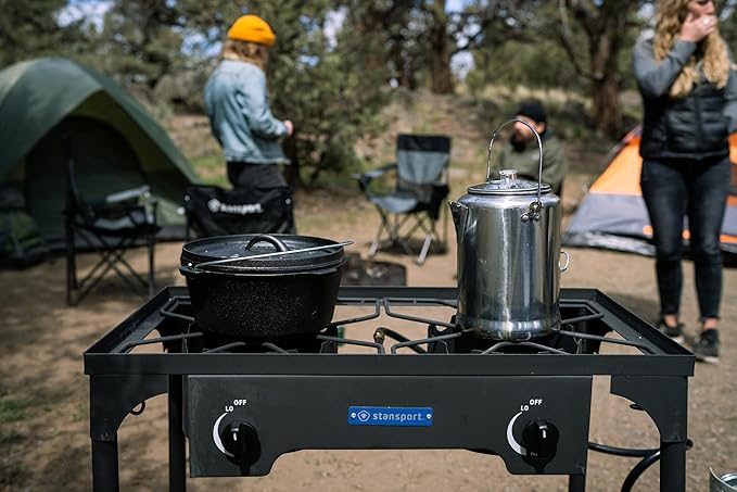 Stansport Aluminum Percolator Coffee Pot with Wire Handle