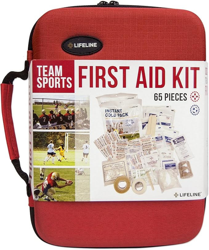 Lifeline Team Sport First Aid and Safety Kit, Stocked with Essential First aid Components for Emergencies Resulting from Outdoor and Team Sports Activities