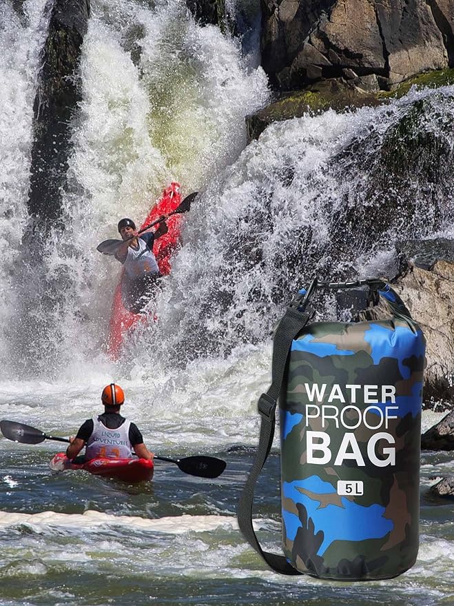 YDYJKI Waterproof Dry Bag Backpack 2L/5L/10L/20L/30L Floating Roll Top Dry Compression Sack Keeps Gear Dry for Kayaking Beach Rafting Boating Hiking Camping and Fishing with Waterproof Phone Case