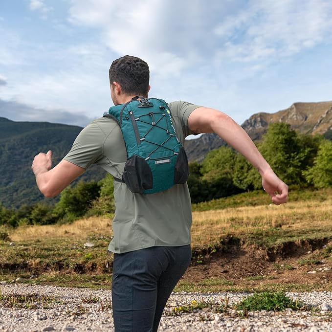 Lightweight Hydration Backpack, Running Backpack with 2L Water Bladder, Hydro Water Daypack for Cycling Hiking Rave for Men Women
