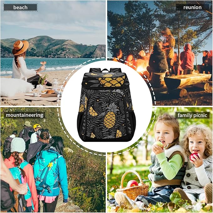 Cooler Backpack Insulated Leak Proof Beach Cooler Bag 30 Cans Waterproof Lightweight Soft Lunch Picnic Cooler for Men Women