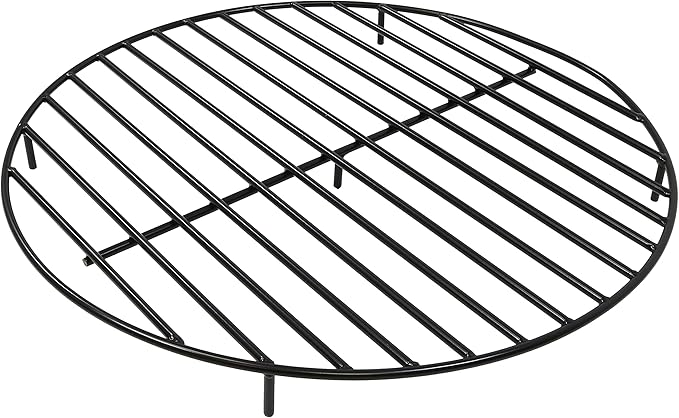 Sunnydaze 36-Inch Round Heavy-Duty Steel Fire Pit Grate - for Outdoor Firepits - Black