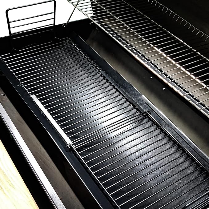 Uniflasy 23.62" to 35.43" Adjustable Ash Pan Replacement for Chargriller 5050 1224 5072 5650 1324 2121 2222 2123 E1224, Fit Oklahoma Joe’s Charcoal Grills, Royal Gourmet, Charbroil Replacement Part