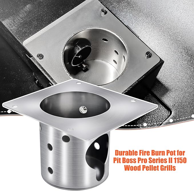 QuliMetal 304 Stainless Steel Fire Burn Pot for Pit Boss Pro Series 1150/1600 Pellet Grills, Pit Boss PB1150PS2, PB1150PS3, PB1600PS1 Grills, Upgraded Durable FirePot Accessories with Screws