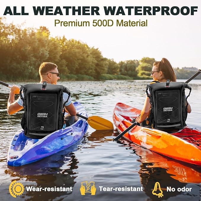 Waterproof Backpack Dry Bag 35L/55L β Heavy Duty Roll-Top Hiking Backpack for Travel, Kayaking, Boating, Camping, Rafting and Fishing