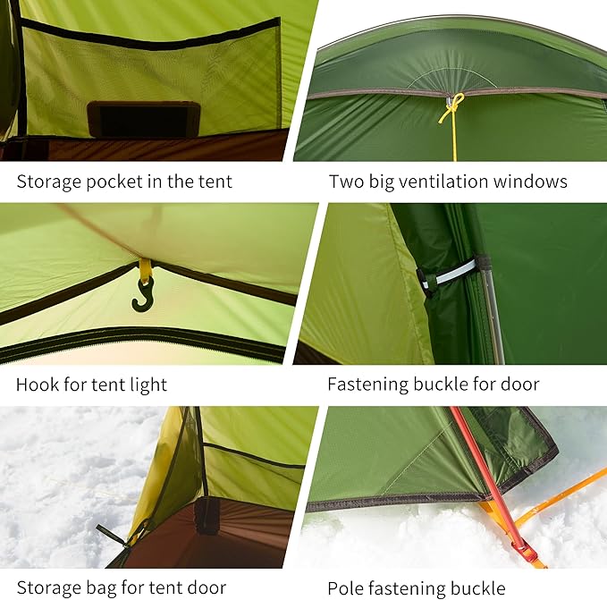 Naturehike Opalus Tunnel Backpacking Tent for 2-3 Person, 2 Person 3 Person Backpacking Tent, Lightweight Camping Tent with Footprint & Vestibule