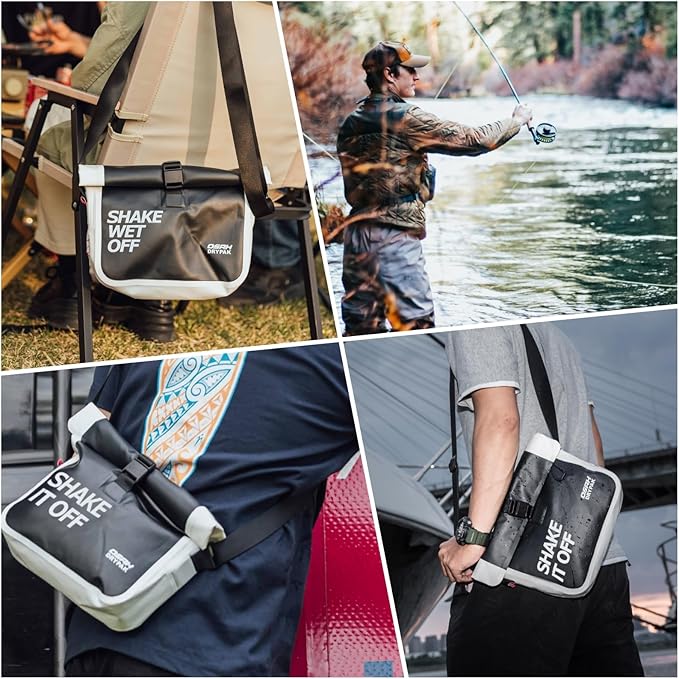 Waterproof Bag, Waterproof Shoulder Bag, Airtight Dry bag, Floating Waterproof Pouch with Adjustable Strap, Waterproof Bag for Kayaking, Swimming, Snorkeling, Boating
