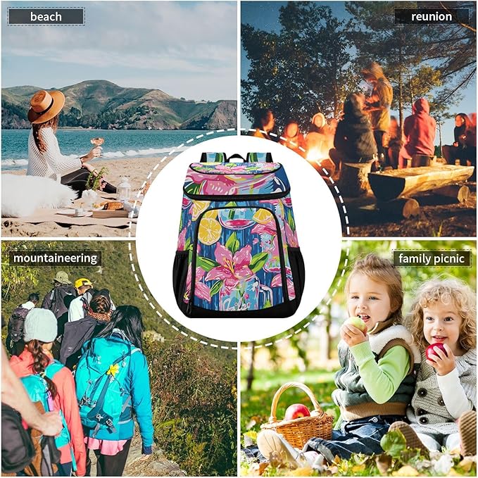 Cooler Backpack Insulated Leak Proof Beach Cooler Bag 30 Cans Waterproof Lightweight Soft Lunch Picnic Cooler for Men Women