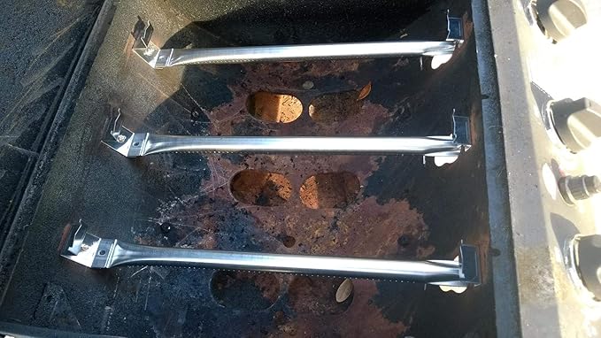 DcYourHome Replacement SS Burner SS Heat Plate Hanger Brackets for Chargriller 3001, 3008, 3030, 4000, 5050 Gas Grill