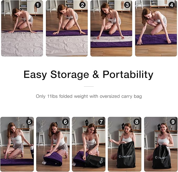 CHILLSUN Twin Air Mattress with Built-in Pump-2 Mins Quick Inflate/Deflate Double Height Blow Up Mattress for Camping,Home & Portable Travel - Adjustable Inflatable Mattresses,Durable Waterproof