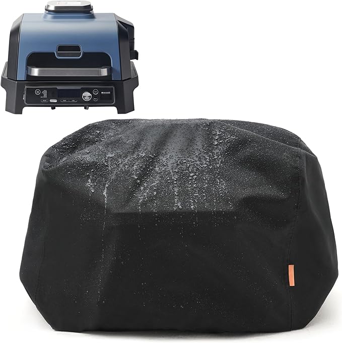 Waterproof Cover for Ninja Woodfire Pro Premium XL Outdoor Grill, Outdoor Grill Accessories for Ninja Wood Fire Smoker Air Fryer OG900/800 Series, Windproof with Drawstring Closure (Cover Only)