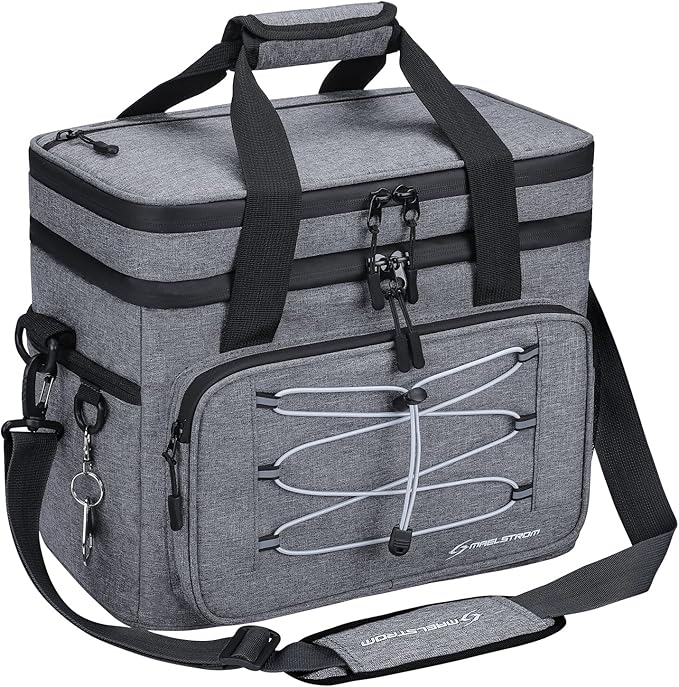 Maelstrom Soft Cooler Bag,Collapsible Soft Sided Cooler,24/30/60/75 Cans Beach Cooler,Ice Chest,Large Leakproof Camping Cooler,Portable Travel Cooler for Grocery Shopping,Camping,Road Trips