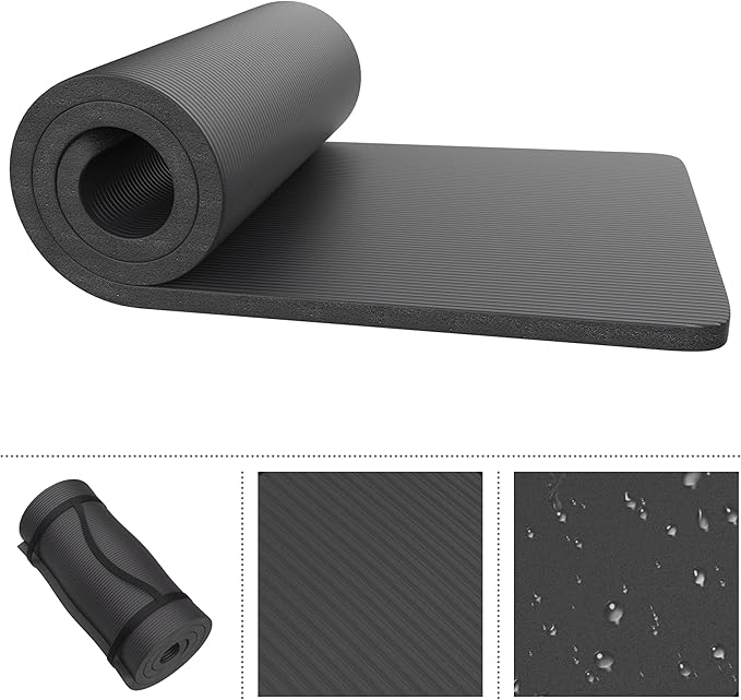 Foam Sleeping Pad for Camping - 0.75-Inch-Thick Waterproof Sleep Pad with Carry Straps for Cots, Tents, or Sleepovers by Wakeman Outdoors (Blue)