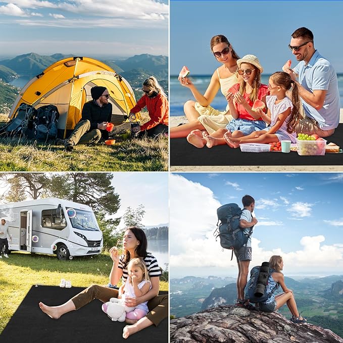 Camping Tent Carpet Mat, 6.2 X 5 Ft Outdoor Camping Rugs Tent Floor Blanket Backside Waterproof Camping Tent Mat Felt Soft Inside Tent Flooring for Camping Hiking Lawn Picnic Tent Accessories