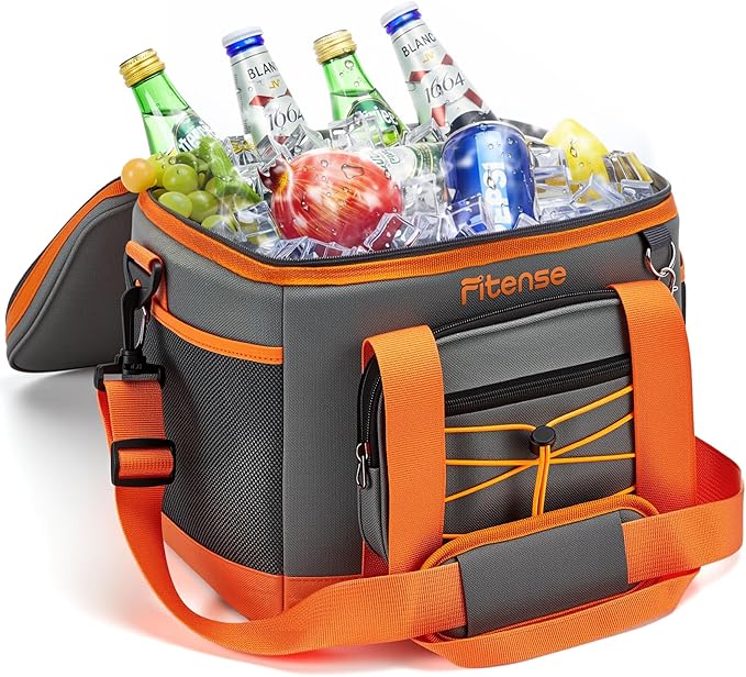 Soft Cooler Bag Insulated 20L/33L, 27/50 Cans Collapsible Camping Coolers 4-Layer Leakproof Portable Ice Chests for Beach, Travel, Picnic, Grocery, Kayaking