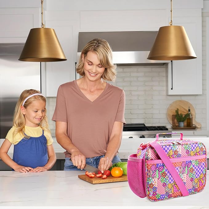 RLGPBON Kids Lunch Box for Girls Lunch Bag Insulated Durable Lunch Box Children Lunch Tote Bag for School