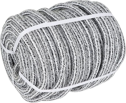 Arborist Tree Rope, 5/8inch by 200FT, 24 Strand Bull Rope up to 16000lbs Tensile Strength, Black and White