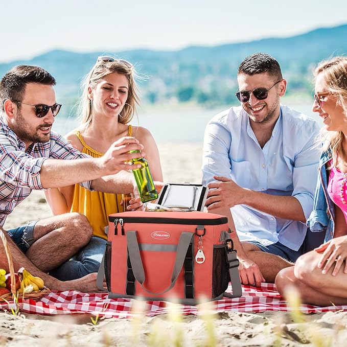 Maelstrom Soft Cooler Bag,Collapsible Soft Sided Cooler,24/30/60/75 Cans Beach Cooler,Ice Chest,Large Leakproof Camping Cooler,Portable Travel Cooler for Grocery Shopping,Camping,Road Trips