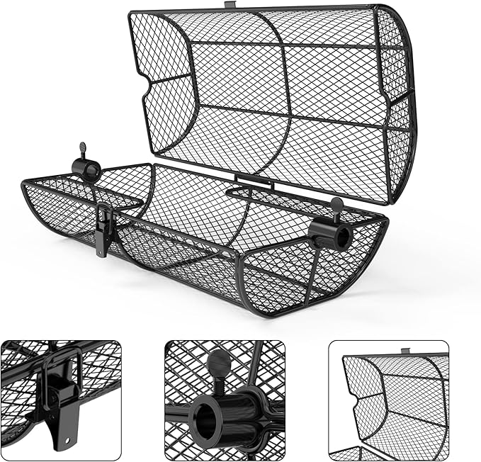 only fire Universal Rotisserie Basket Grill Accessory, Teflon Rotisserie Grill French Fries Basket Fits for Any Gas Grill or Other Ceramic Grills