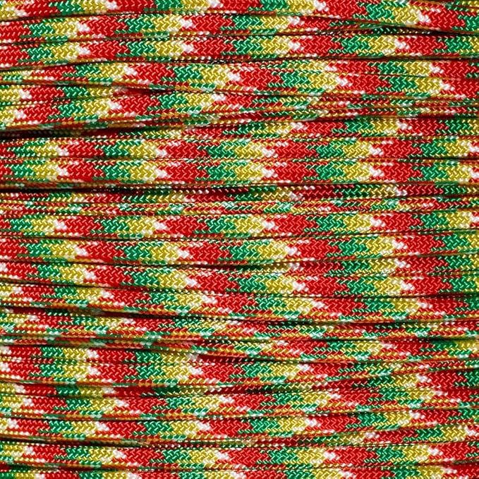 Paracord Planet Holiday Colors 550 Paracord – Great for DIY, Bracelets, and Lanyards – Santa Claus (10 Feet)