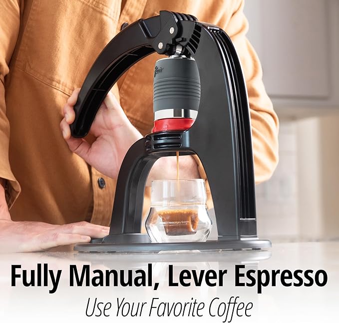 Flair The NEO Flex: UPDATED Direct Lever Manual Espresso Maker for Home with a Pressure Gauge and Two Portafilters - Brew Cafe Quality Espresso