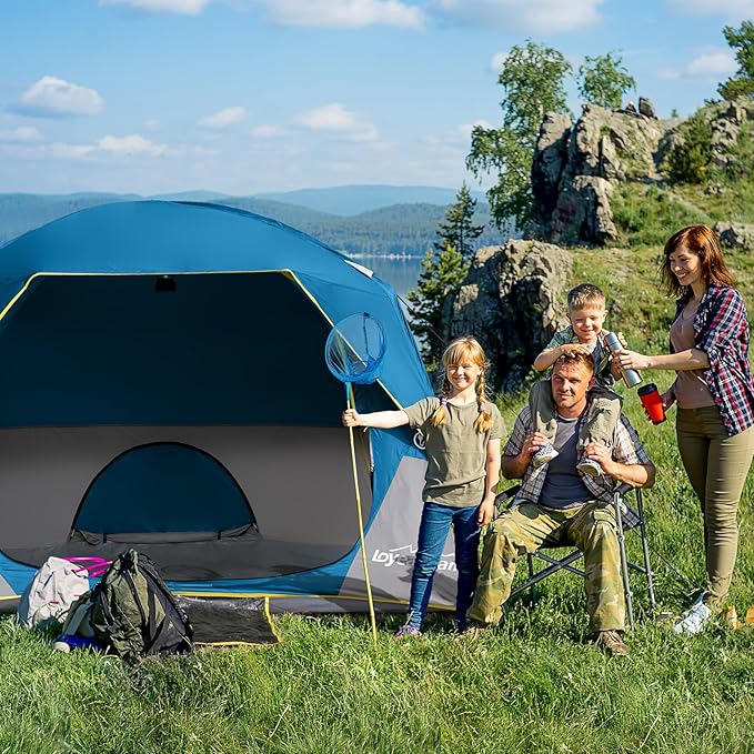 Tents 4 Person Camping Tent, Easy Setup Waterproof Family Tents for Camping, Portable Dome Tent for Outdoor Camping with Rainfly, Carry Bag