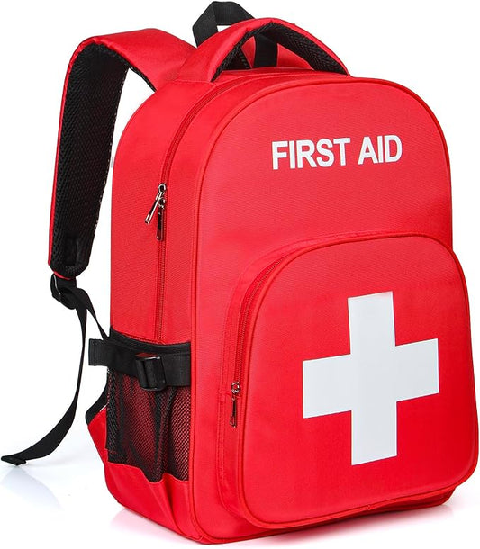 Empty First Aid Backpack, Emergency Medical Backpack with Multi-Pocket, Water-proof First Aid Bag Emergency Medical Bag, Nice for Outdoor Hiking Travel Field Trips Camping