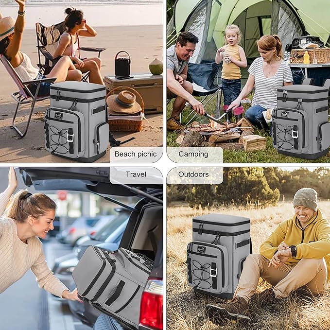 42Cans Cooler Backpack Insulated Leak Proof for Men & Women, Large Waterproof Backpack Cooler for Beach, Picnic, Outdoor, Leakproof, Multi-Functional