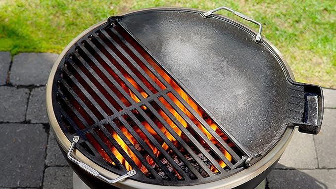 Cuisinart CHA-830 Cleanburn Fire Pit Griddle & Grill Top, Pre-Seasoned Cast Iron