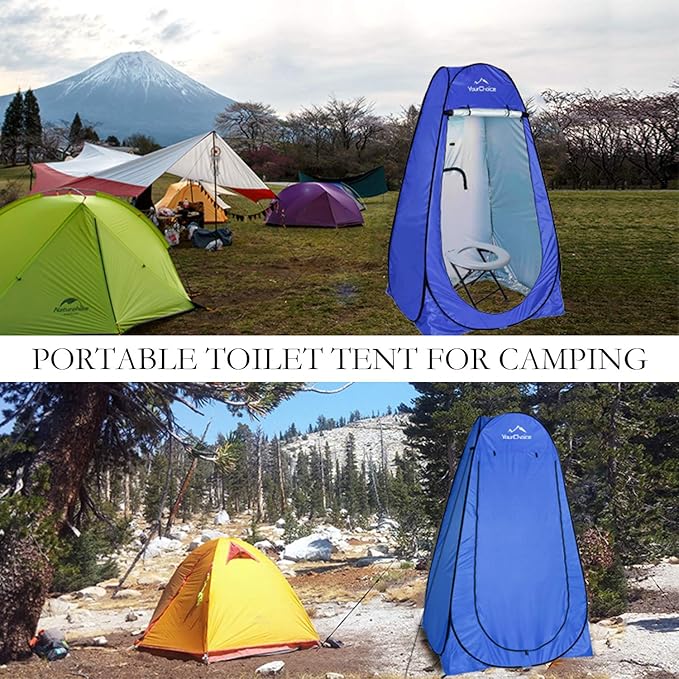 Your Choice Pop Up Privacy Shower Tent - Portable Changing Tent for Camping, Beach & Hiking - 6.2FT Lightweight with Carry Bag, Quick Setup & Full Coverage
